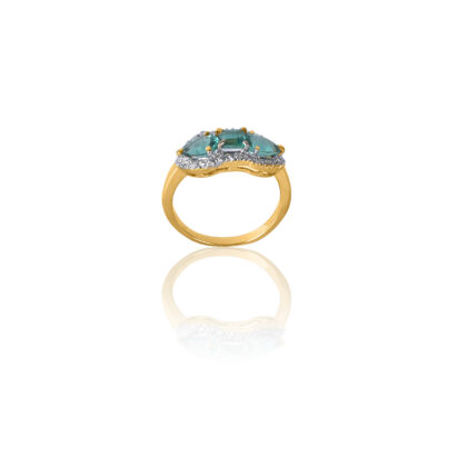 18-karat Gold Emerald and Diamond Rings