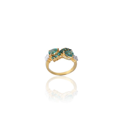 18-karat Gold Emerald and Diamond Rings