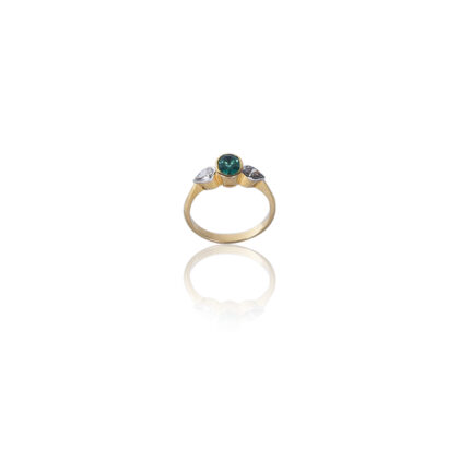 18-karat Gold Emerald and Diamond Rings