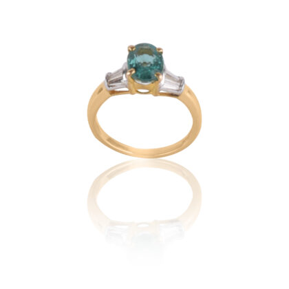 18-karat Gold Emerald and Diamond Rings